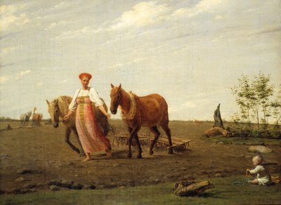 In the Ploughed Field. Spring by Aleksei Gavrilovich Venetsianov